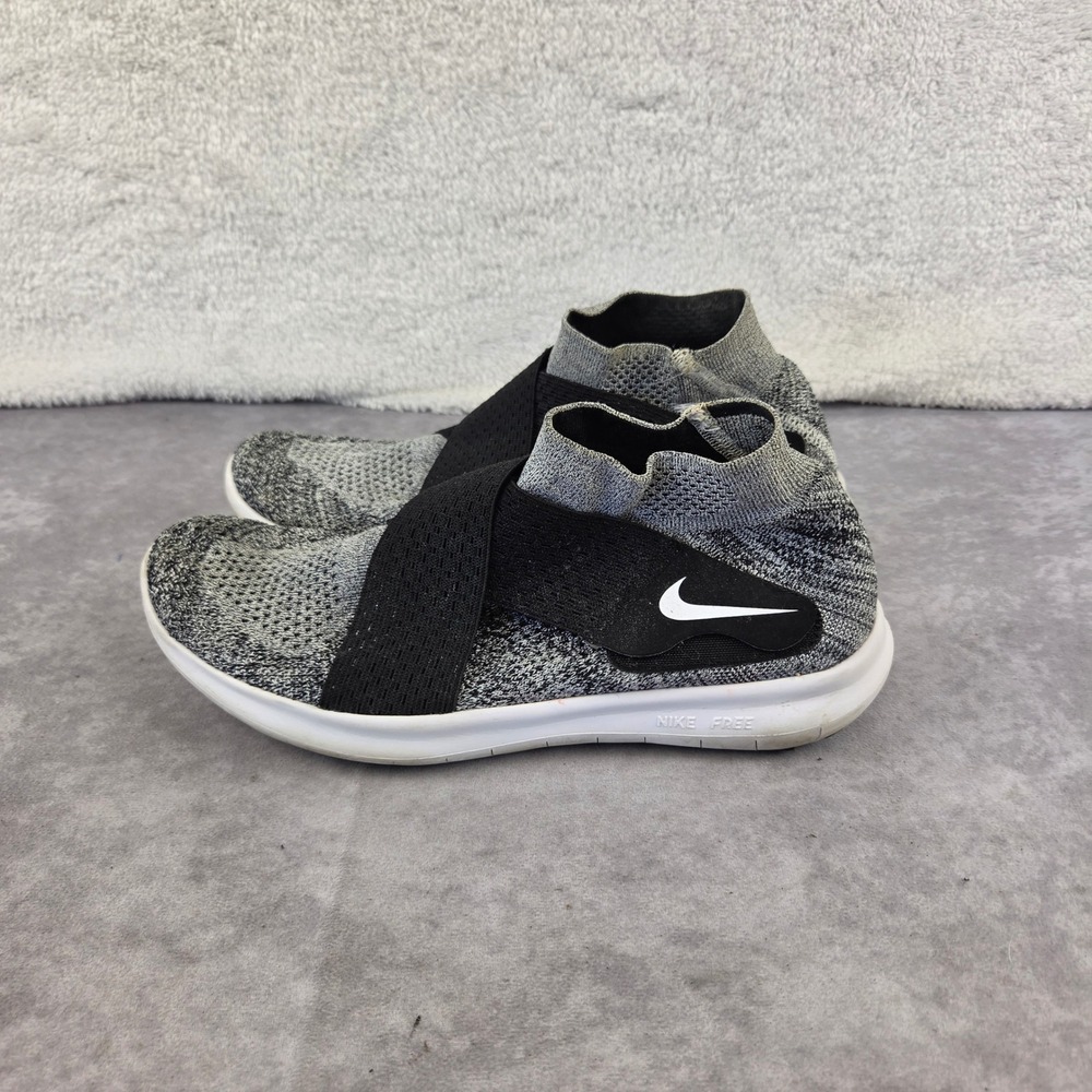Nike Free RN Motion Flyknit 2017 Grey Black Running Shoes 880846-001 Mens 10